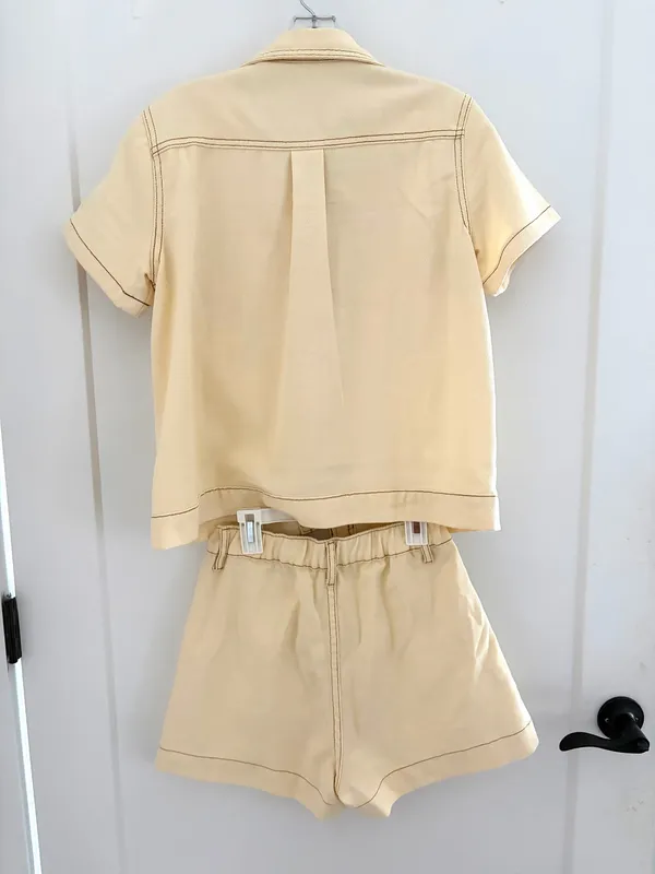 Cream Jean Set Tan - Image 4