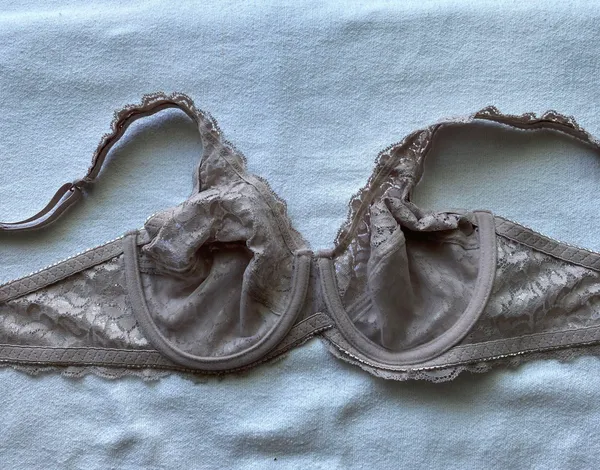 Nude Pink Lacy Bra With Underwire - Image 3