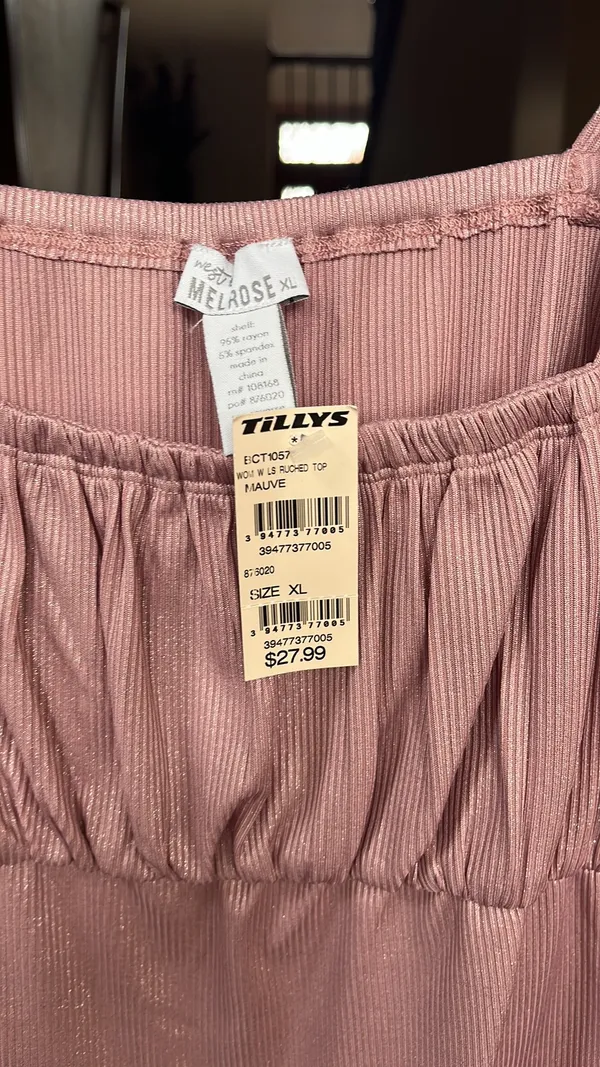 NWTs Tilly’s Shimmery Pink Crop Top - Image 2