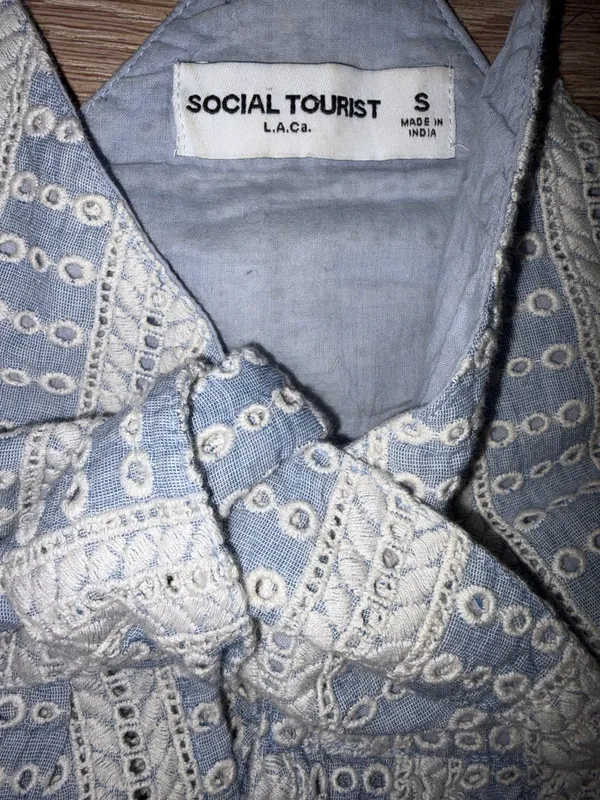 hollister social tourist blue tie tank small - Image 3