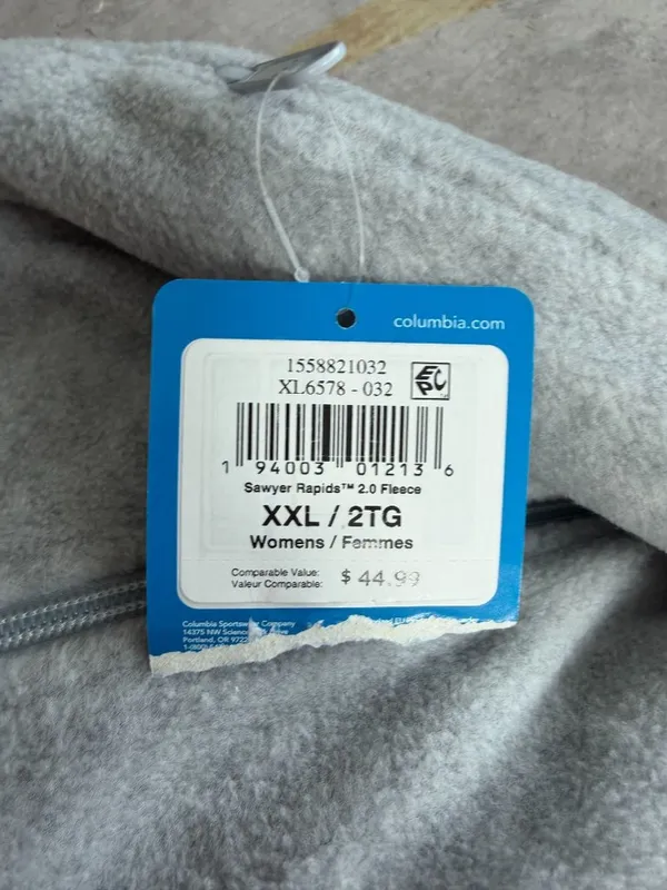 COLUMBIA Women’s Gray Zip Jacket Size XXL NEW NWT - Image 5