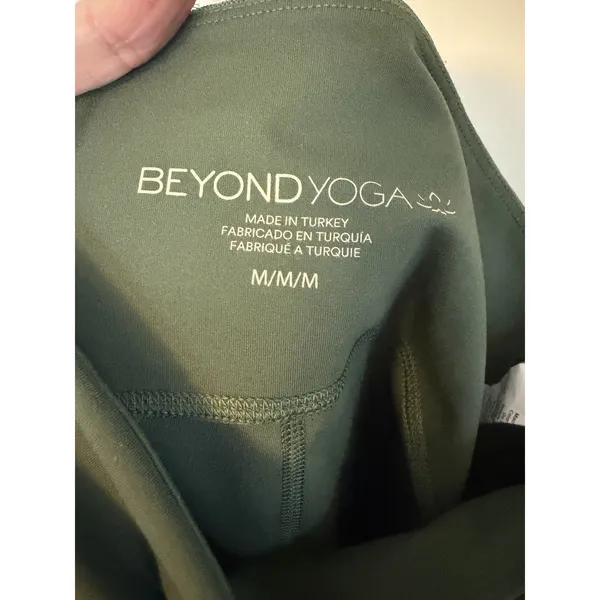 Beyond Yoga Space Dye High Waisted Dark Green Leggings Sz M - Image 10