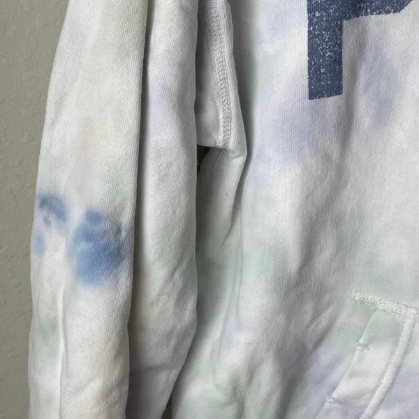 Polo Ralph Lauren Paint Splatter Logo Hoodie Pastel Distressed Small - Image 9