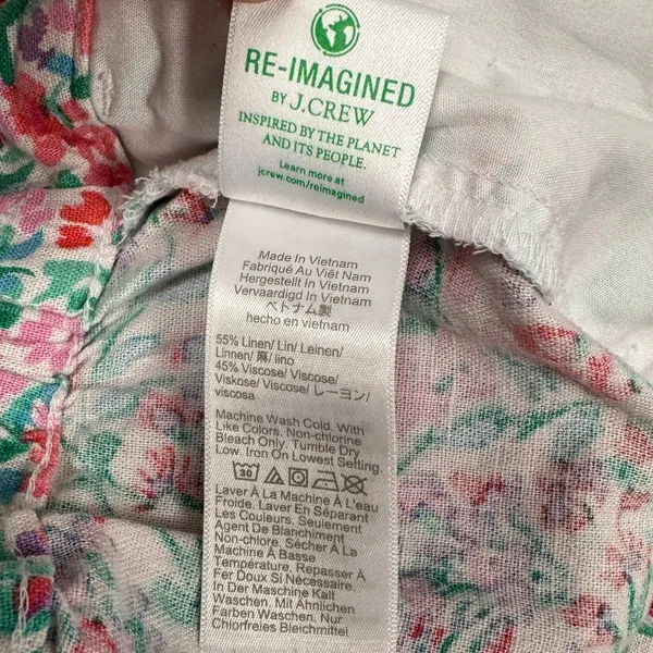 J.Crew Floral Linen‎ Viscose Blend Shorts Size 8 Multi Color Re-Imagined CG689 - Image 7