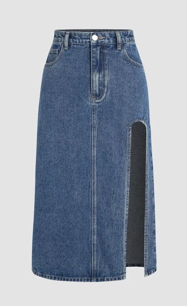 Cider Denim Midi Skirt - Image 2