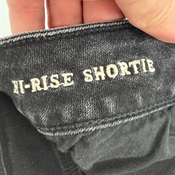 American Eagle Hi Rise Shortie Crochet Womens Shorts Sz 2 Y2K Grunge Black Goth - Image 9