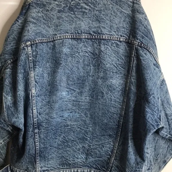 Vintage Tiger Fox Acid Wash Denim Jean Jacket size large‎ oversized - Image 11