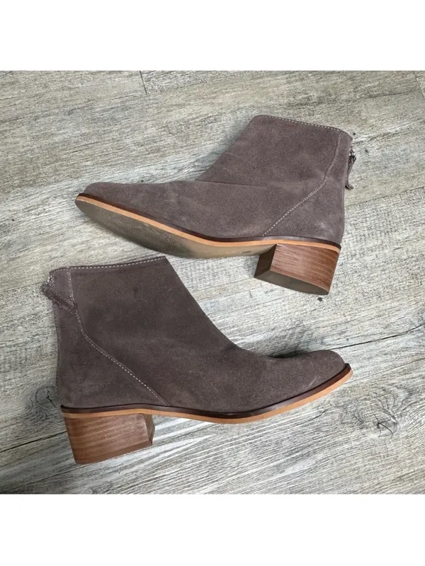 Steve Madden Women's Legally Suede Leather Booties 8 Gray Brown Fall Winter - Image 9