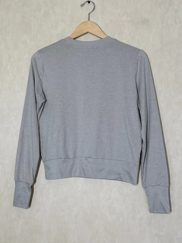 Vuori Women’s Daydream Crew Shirt Longsleeve in Light Heather Grey S - Image 5
