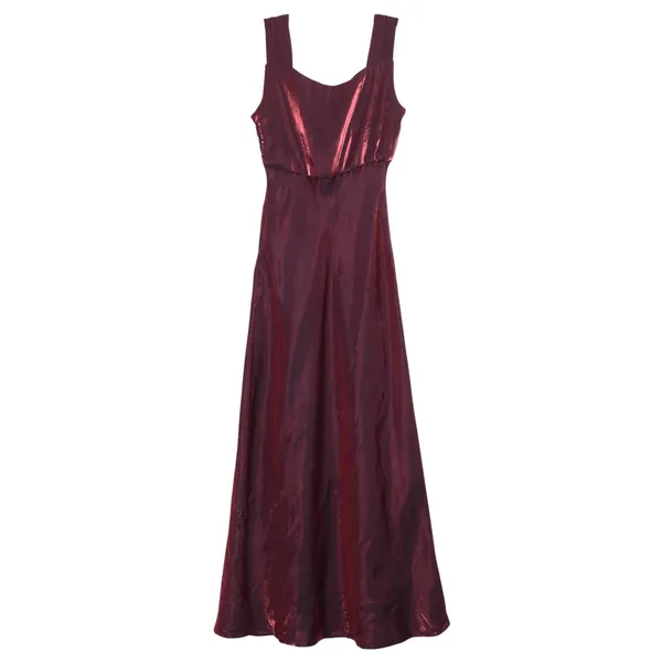 Vintage Cachet Dress Prom Hoco Gown 90s Formal Empire Dark Romance Burgundy Sz 4 - Image 2