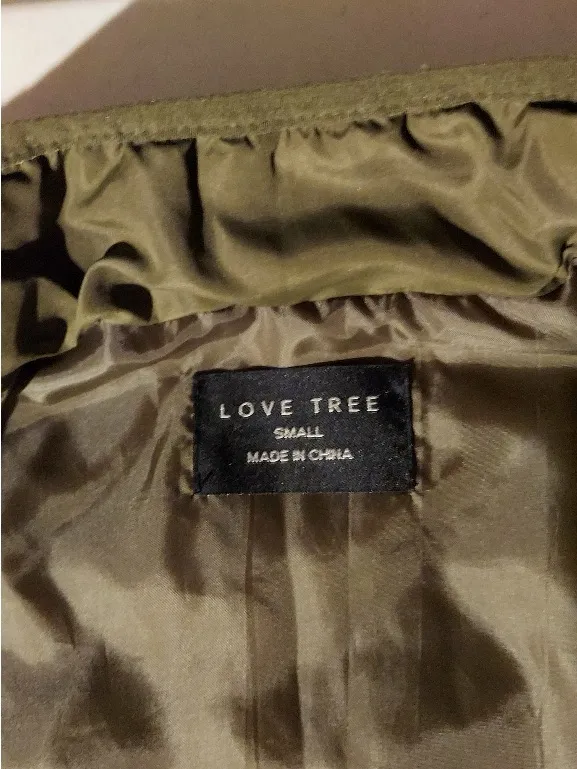 Love Tree Olive Quilted Sleeveless Vest with Front Zip - Image 2