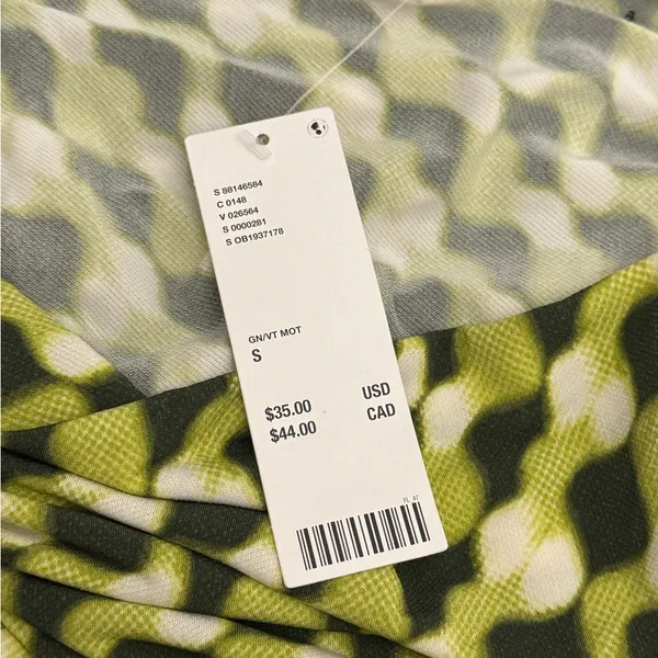 NWT Y2K Urban‎ Outfitters Geometric Green Top Size Small - Image 8