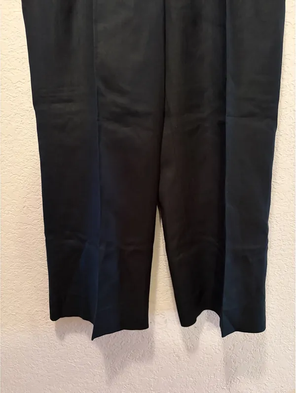 Alfani Black‎ Linen Rayon Wide Leg Dress Pants Size 14 - Image 6