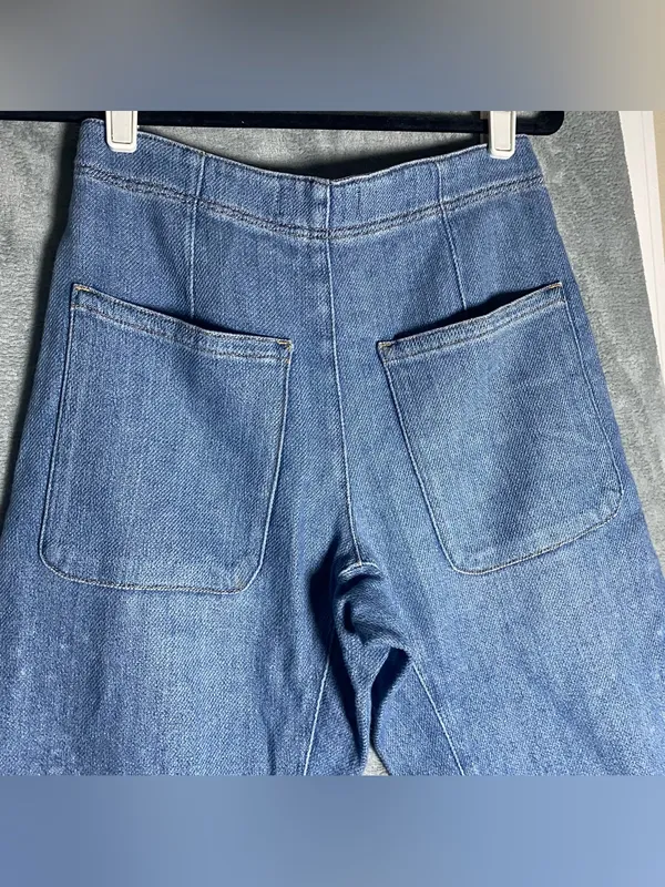 Free People Barrel High Fly Blue Jeans size 25 - Image 6