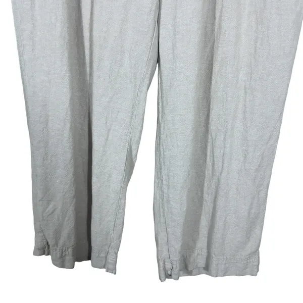 Old Navy High-Rise Wide Leg Linen Blend Comfort Waist Pants Beige Size XL - Image 3