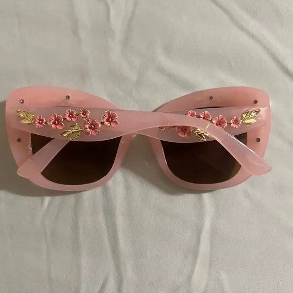 Sunglasses I Women’s I Sunglasses I Multicolor - Pink lFloral Embellished - Image 2