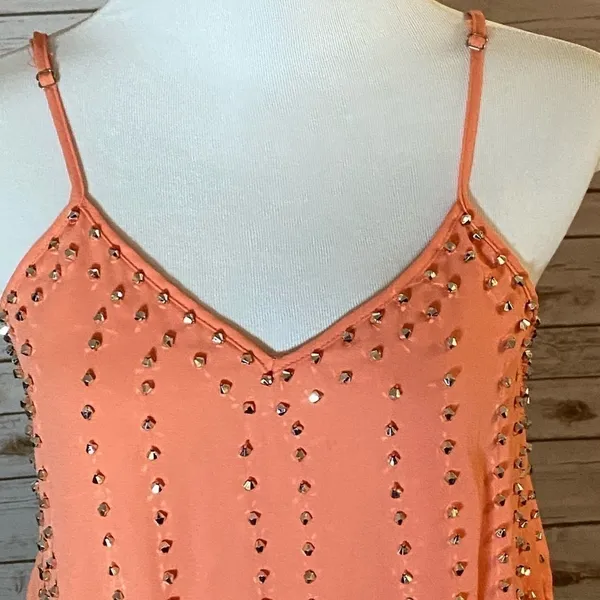 BLACK studded slip minidress Pink Size M - Image 2