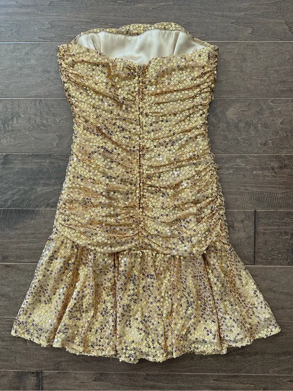 Betsey Johnson Evening Strapless Sequin Mini Dress - Image 6