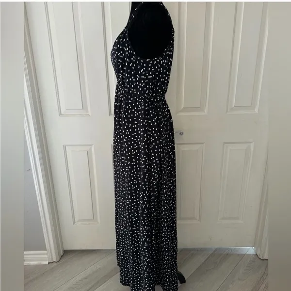 Anthropologie Maeve Finley Polka Dot Wide Leg Jumpsuit | Size 14 - Image 15