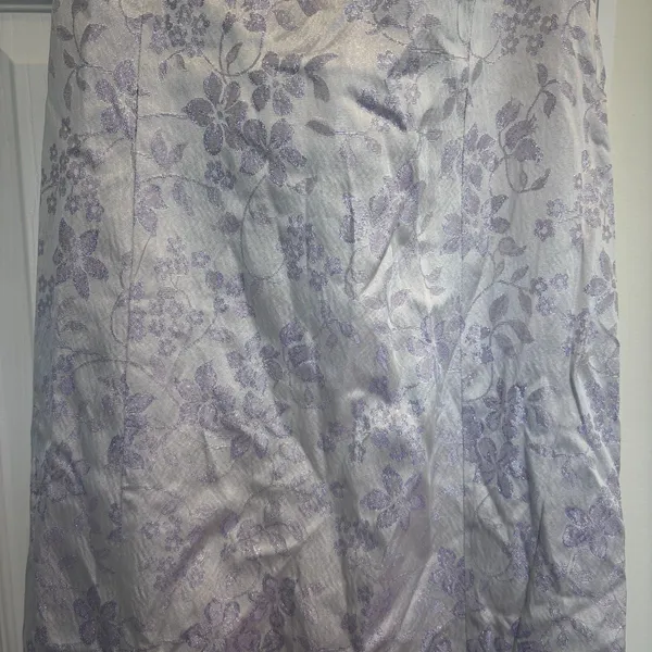 Masquerade Vintage Y2K Lace Up Back Purple Metallic Formal Wedding Prom Mermaid Dress 13/14 - Image 3