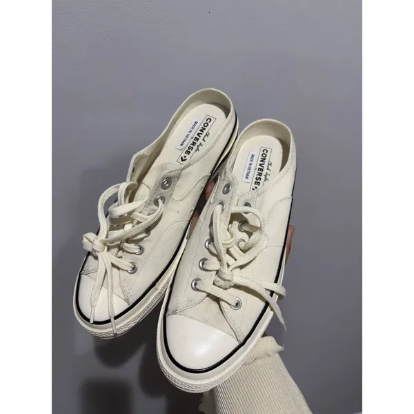 NWOB Converse Chuck 70 Mule Canvas Sneakers - Foundation Egret Sz W11 M9 L - Image 4