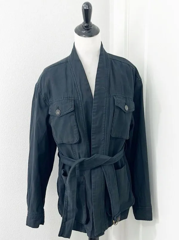 Free People XS Black Cargo Utility Jacket In Our Nature - Image 3