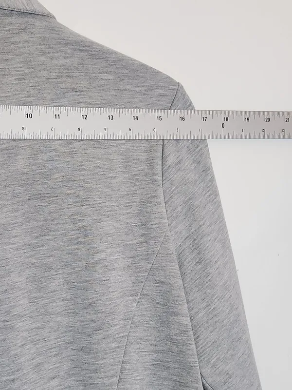 Lemon Tart Heather Gray Open Front Knit Cardigan Size Large - Image 5