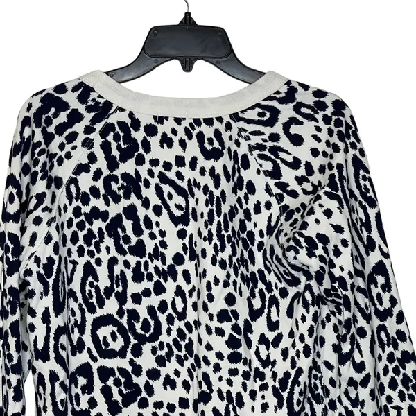 Gap Cotton‎ Pullover Sweatshirt Women Small Leopard Print Long Sleeve Crewneck - Image 7