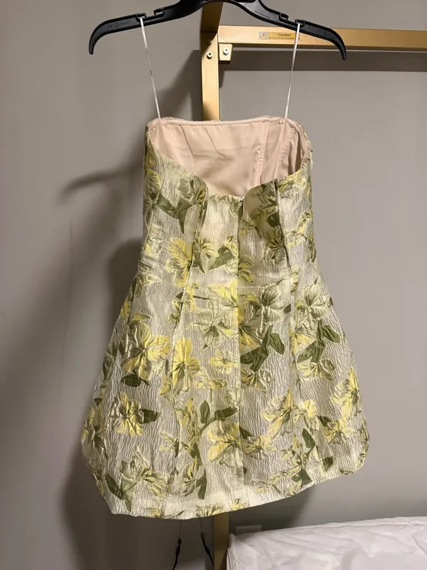 Elliatt Mini Dress Green Floral - Image 4