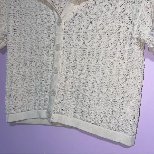 Princess Polly Elizondo Set Womens Size XS Cream Crochet Knit Wide Leg Resort - Image 9