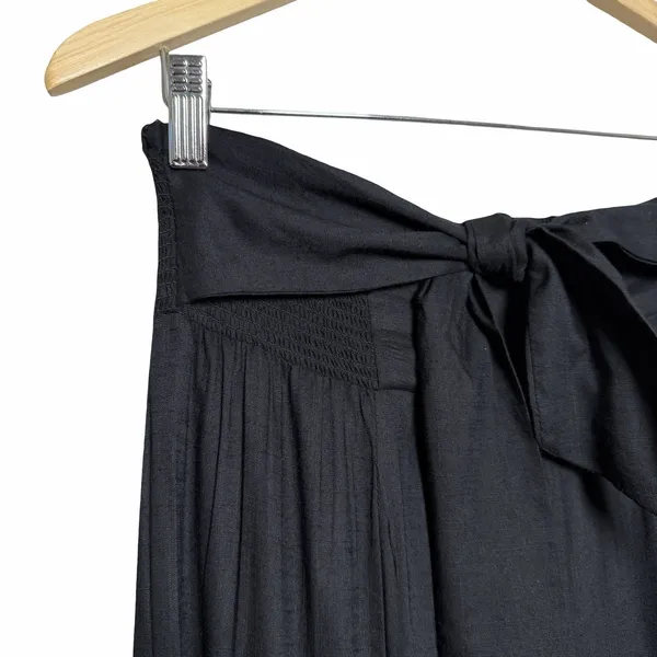 Patrons of Peace Womens S Black Wide Leg Palazzo Pants Tie Waist Boho Rayon - Image 6
