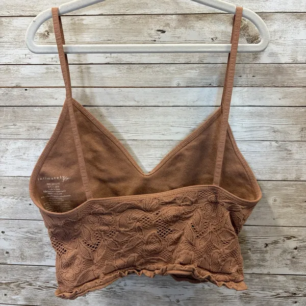 Free People Intimately FP Womens XS/S Bralette Top Rosie Longline Brown Made USA - Image 3