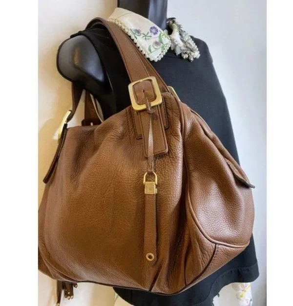 cole haan brown leather shoulder bag - Image 9