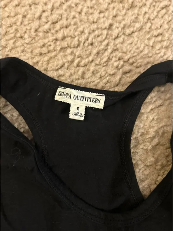 C812 top small black crop top shirt - Image 2