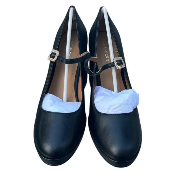Lisa Vicky Bobble 9M Black Sheep Napa Chunky High Heel Mary Jane‎ Platform Pumps - Image 3
