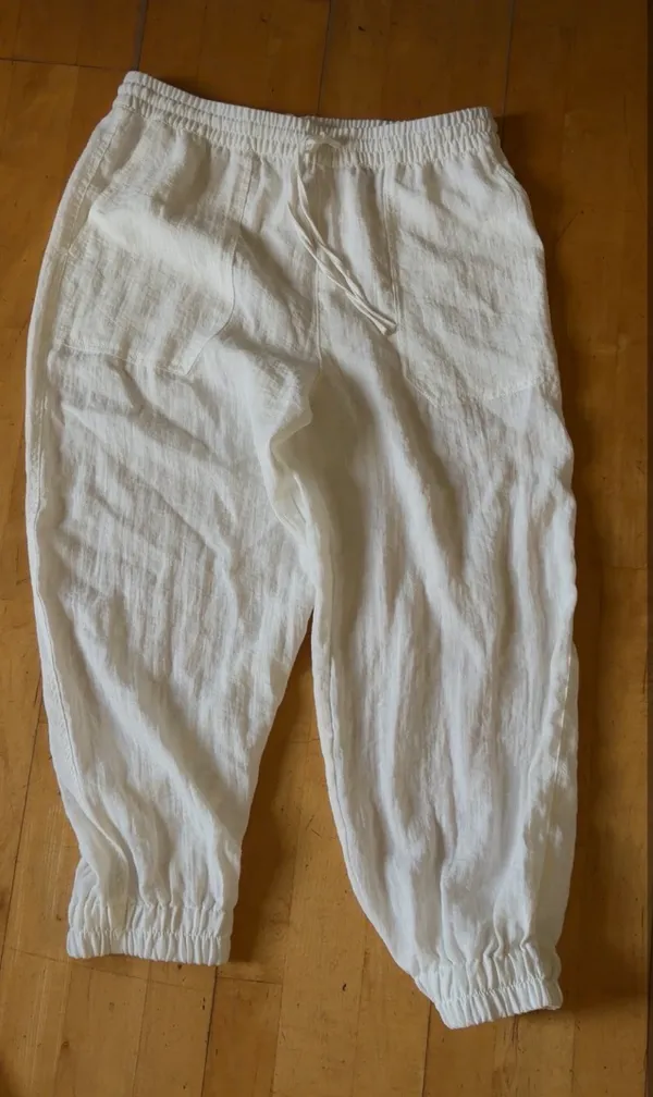 ZARA Cuffed Linen Pants - Image 2