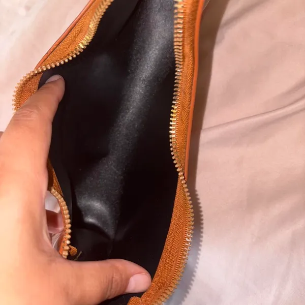 Brown Faux Leather Shoulder Purse - Image 6