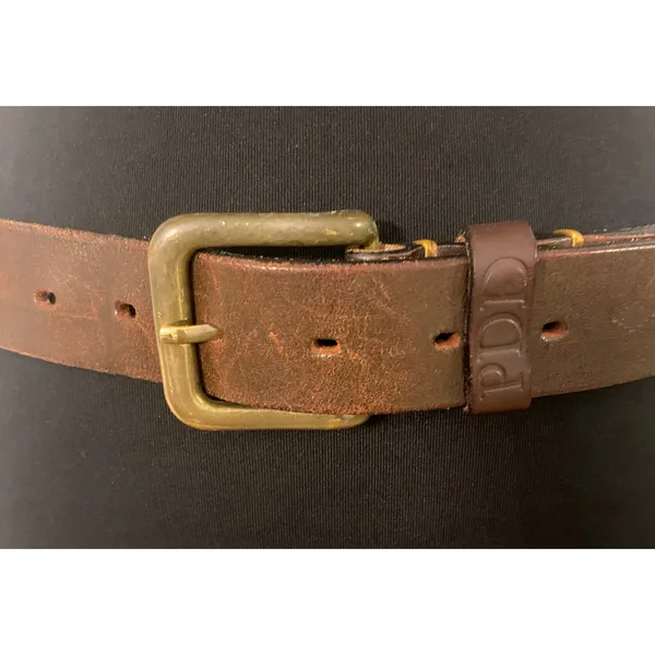 Pampeano Dulce Argentine Leather Woven Belt Pink Navy Cream Brown XL 38"-44" - Image 9