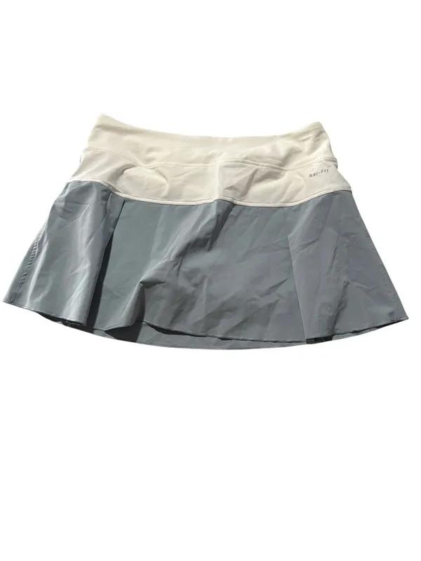 Nike DRI fit size small Women's Light Gray White Pleated Skater Tennis Skirt ath - Image 9