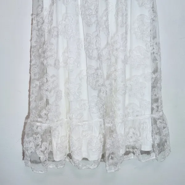 Lulus White Floral Midi Cocktail Dress NWT Size Small White Cocktail Dress - Image 6