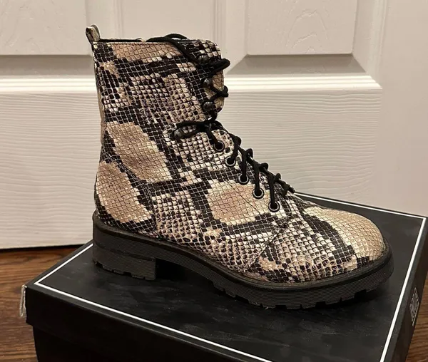 MIA Snake Print Combat Boots - Image 11