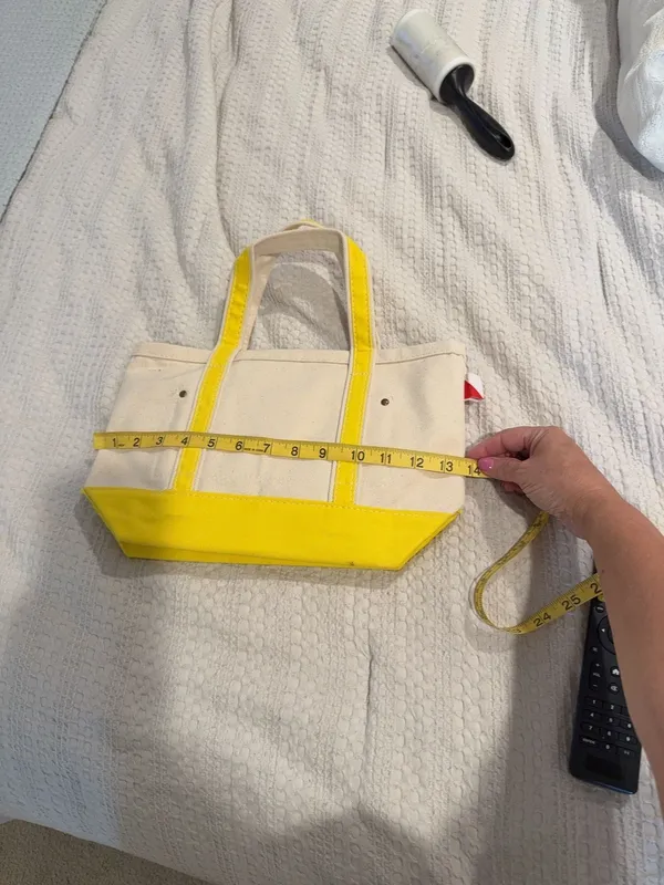ShoreBags Canvas Boat Tote Bag with Crossbody Strap Yellow and Natural - Image 4