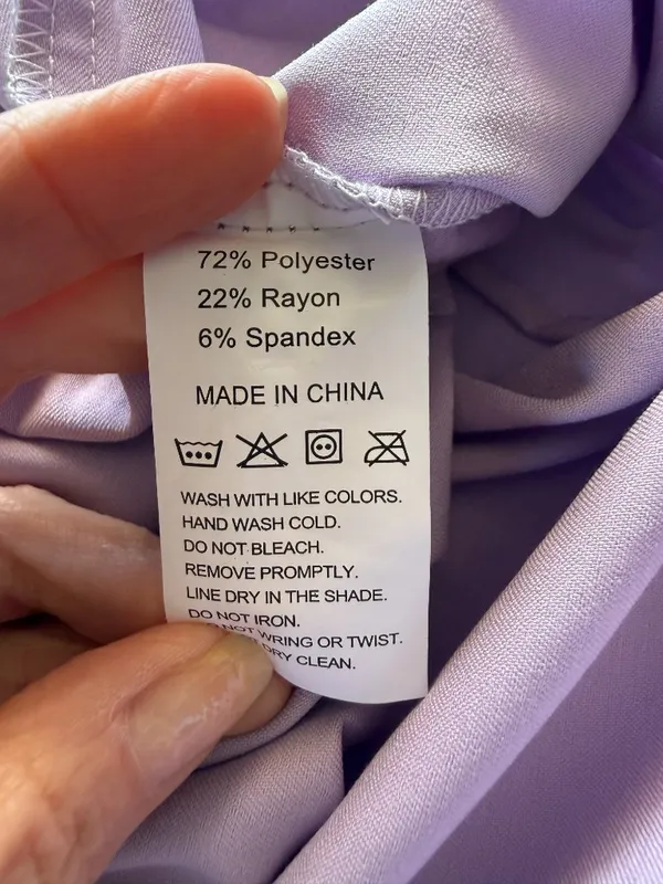 NiaaHinn women's lavender short sleeve v-neck pullover scrub top size medium - Image 7