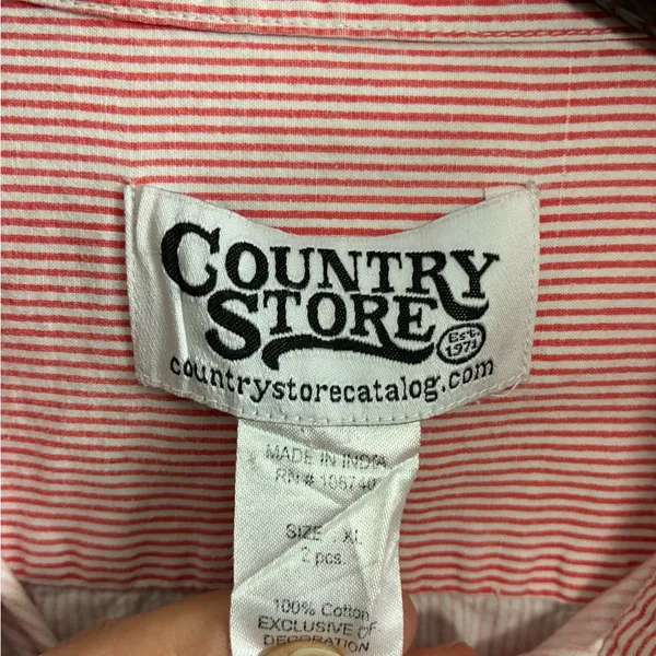 VTG Women’s Country Store Embroidered Cardinal Oversized Grandma Shirt Sz XL - Image 4