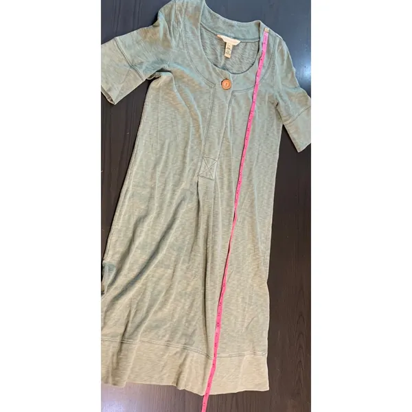 The Territory Ahead Sage Green Cotton Button Front Midi‎ Dress Women's Size S - Image 10