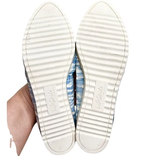LifeStride Bloom Blue White Fabric Slip On Loafers Flats 5.5M Velocity - Image 9