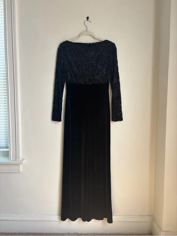 Vintage Marie St. Claire Black Gown - Image 3