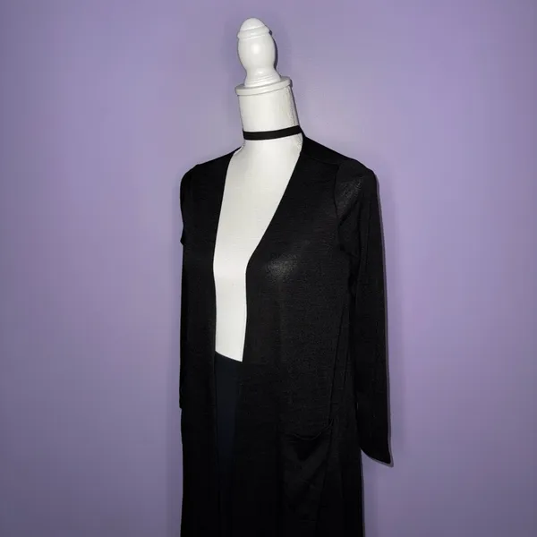 NEW LuLaRoe Long Black Open Front Cardigan - Image 8