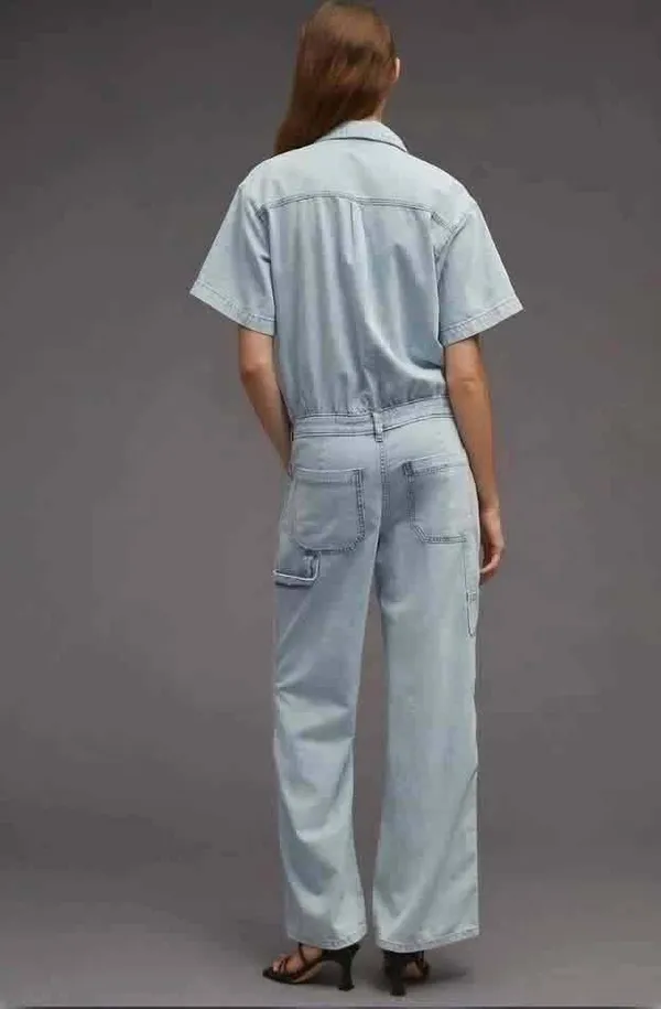 Anthropologie Pilcro Denim Jumpsuit Sz 6 - Image 6