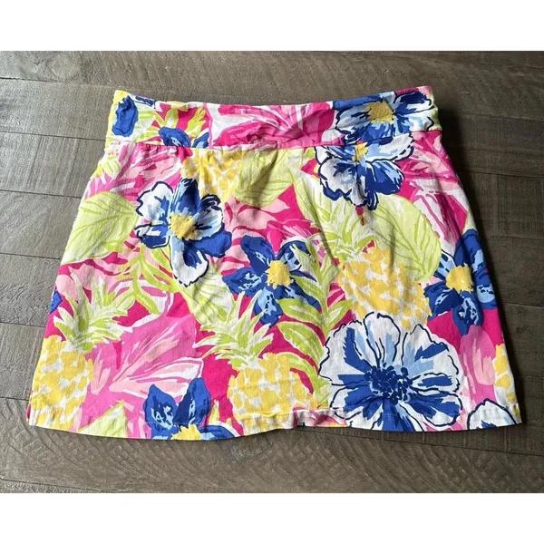 Rafaella Women's bright Vibrant Pineapple Floral Skort Size XL‎ - Image 5